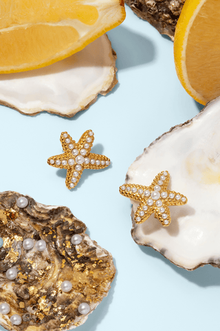 Stellar Pearl Earrings — waterproof, tarnish - free jewelry