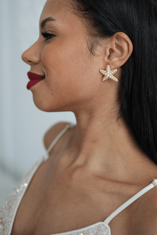 Stellar Pearl Earrings — waterproof, tarnish - free jewelry
