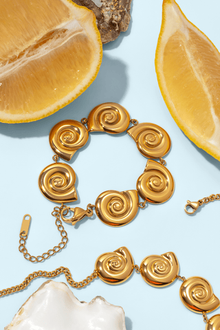 Sunset Shell Bracelet — waterproof, tarnish - free jewelry
