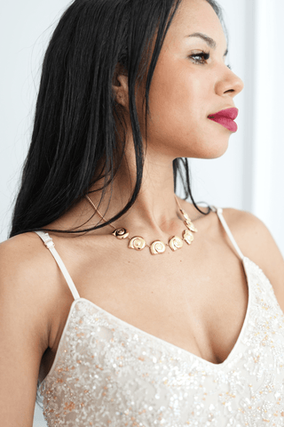 Sunset Shell Necklace — waterproof, tarnish - free jewelry