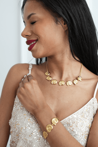 Sunset Shell Bracelet — waterproof, tarnish - free jewelry