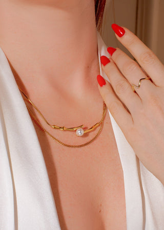 Bamboo Pearl Necklace