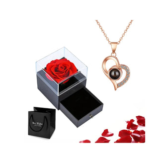 Rose & Projection Necklace Gift Set