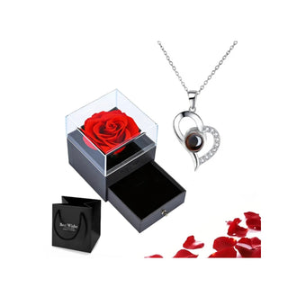 Rose & Projection Necklace Gift Set