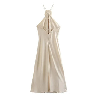 Champagne Satin Dress Elena