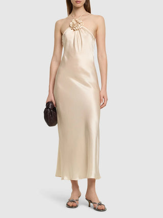 Champagne Satin Dress Elena